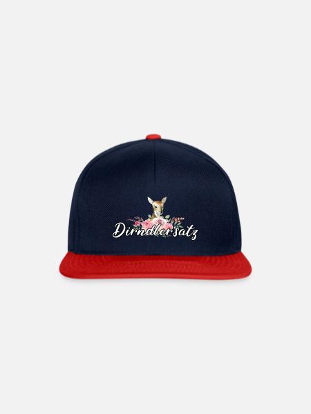 Dirndlersatz Lausmadl Madl Volksfest Tirol Bayern - Snapback Cap - Navy/Rot