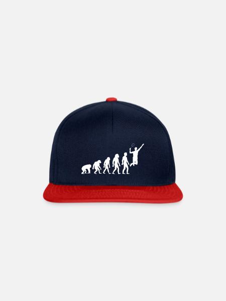 Badminton Federball Evolution Geschenk - Snapback Cap - Navy/Rot