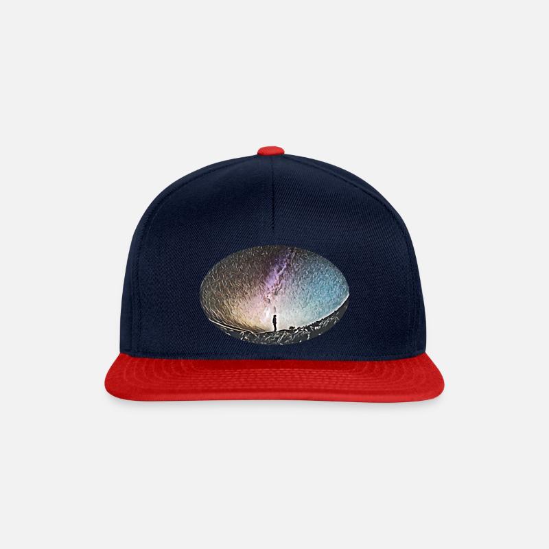 Milky Way - Snapback Cap - navy/red