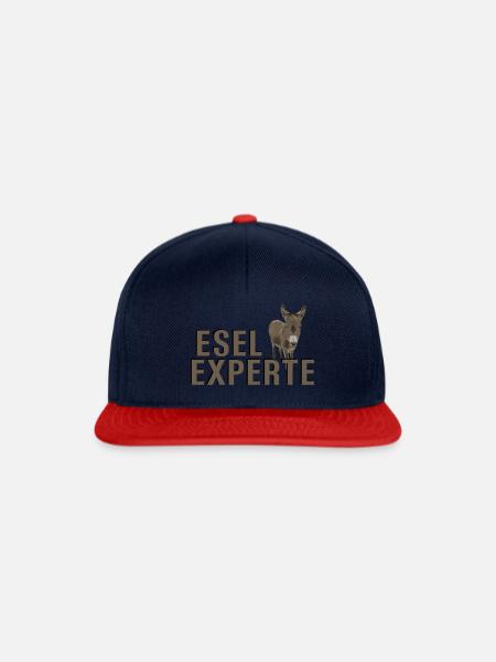 Esel Experte - Snapback Cap - Navy/Rot