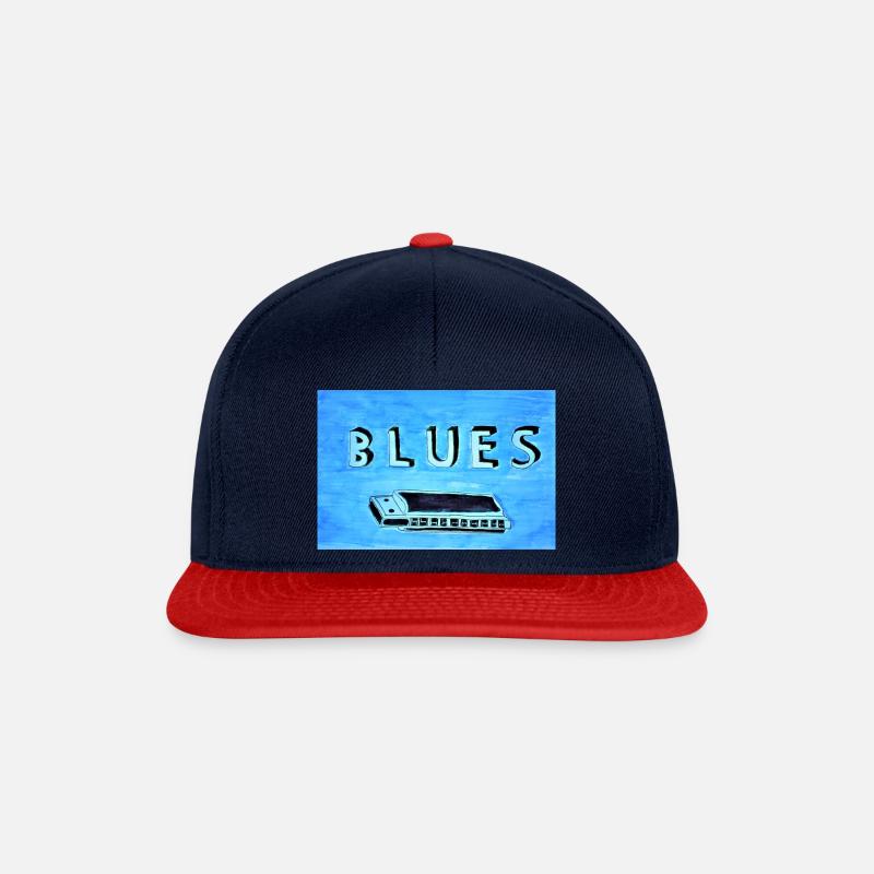 LE BLUES HARMONICA 1 - Casquette snapback - bleu marine/rouge