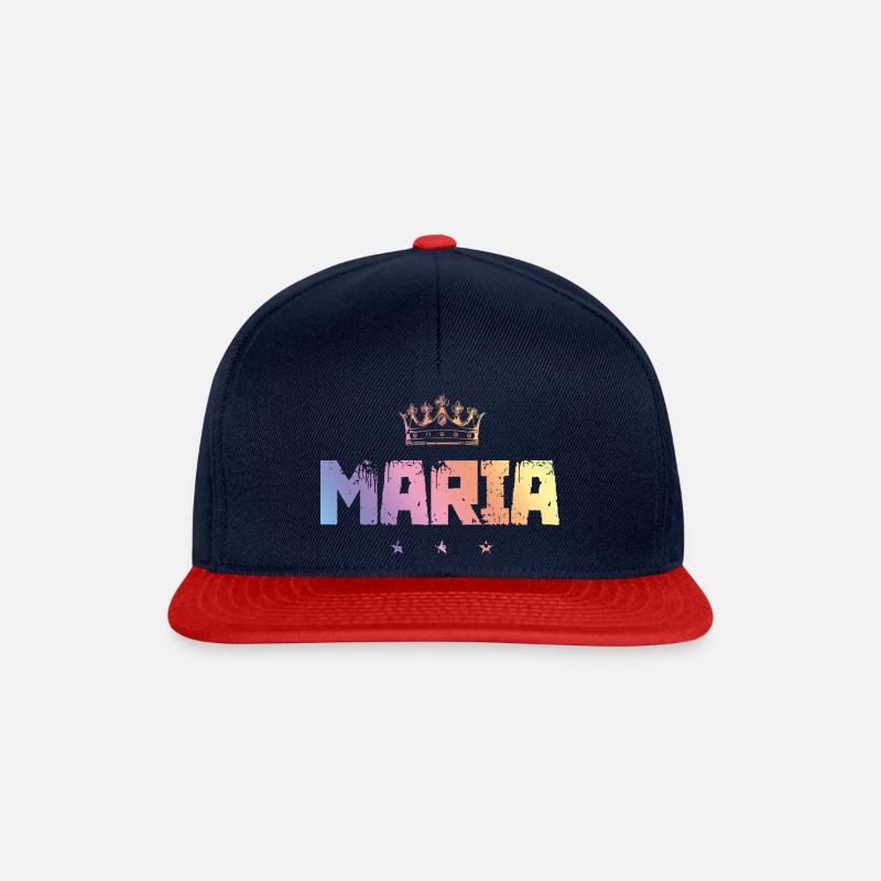 Maria - Snapback Cap - navy/red