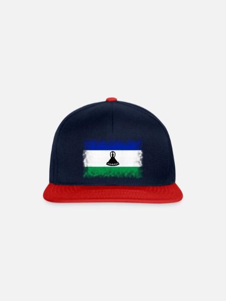 Lesotho - Snapback Cap - Navy/Rot