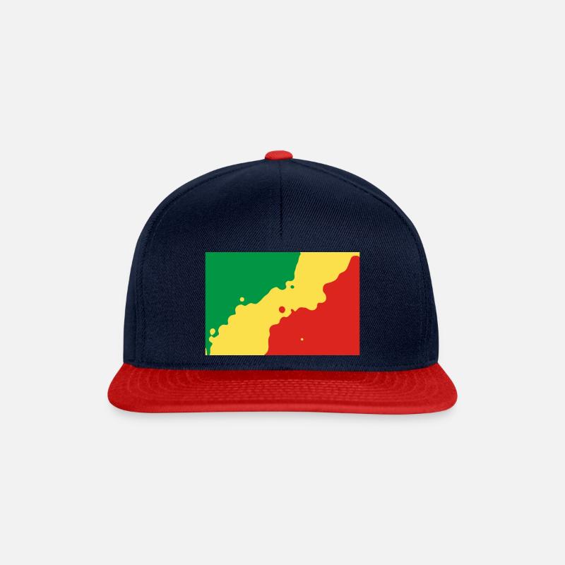 République du Congo - Casquette snapback - bleu marine/rouge