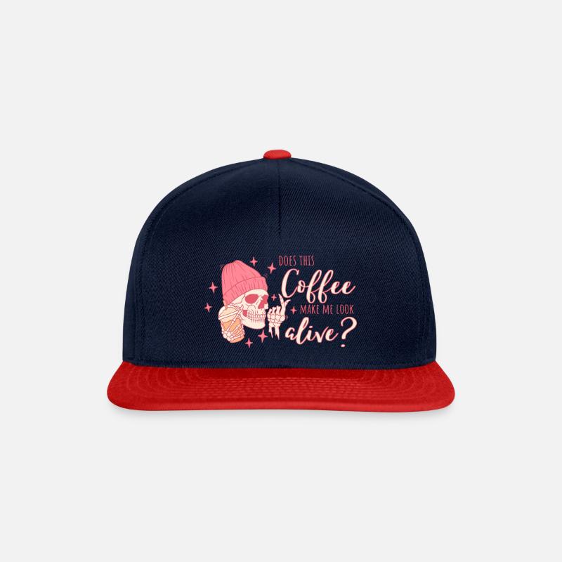 Does this coffee make me look alive? - Snapback Cap - Navy/Rot
