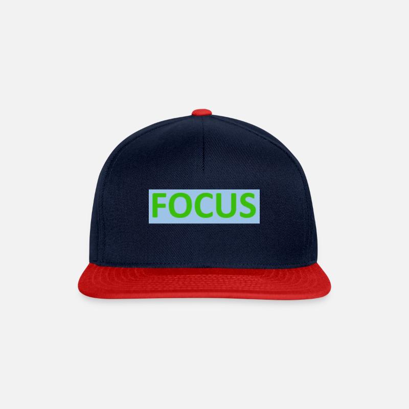 Focus - Snapback Cap - Navy/Rot
