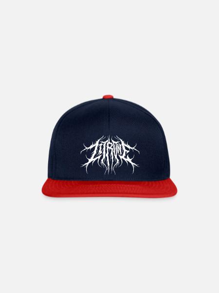 "Zitrone" Black Metal Band Logo Style Schriftzug - Snapback Cap - Navy/Rot