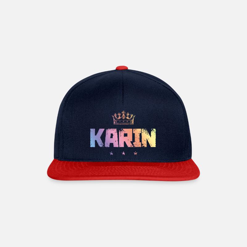 Karin - Snapback Cap - Navy/Rot