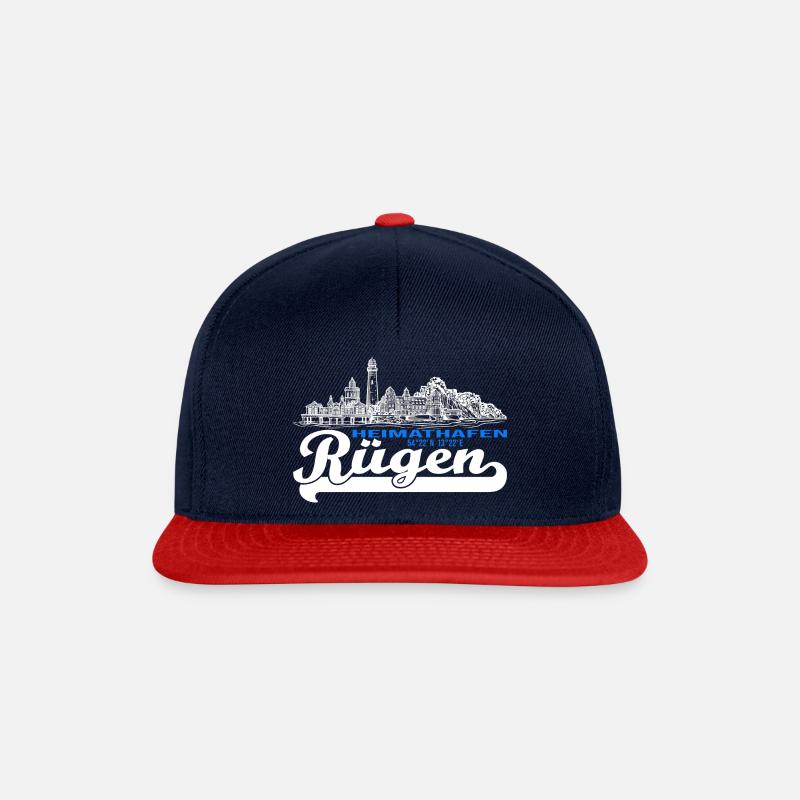 Heimathafen Rügen - Snapback Cap - Navy/Rot