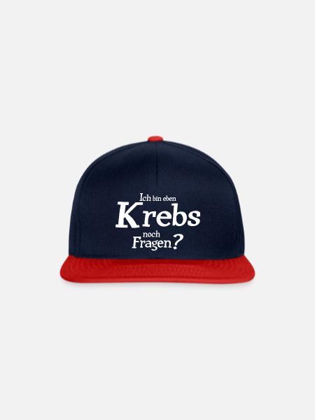 Sternzeichen Krebs - Snapback Cap - Navy/Rot