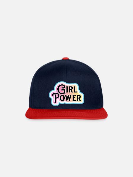 Girlpower - Snapback Cap - Navy/Rot