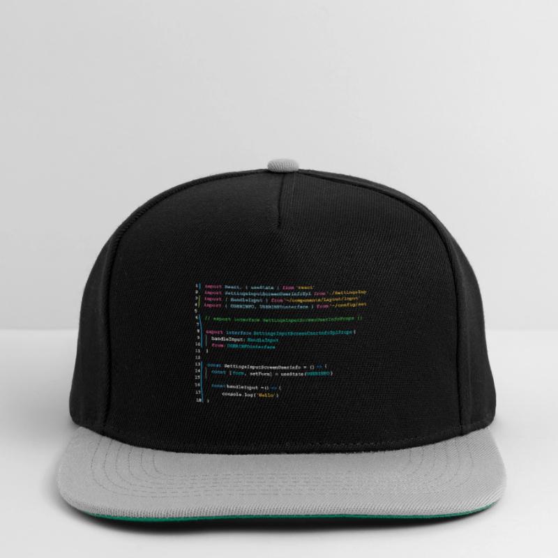 Programmers code in React Snapback Cap