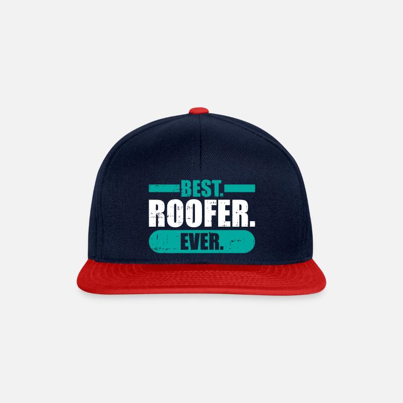 Bauarbeiter Dachdecker Geschenkidee - Snapback Cap - Navy/Rot