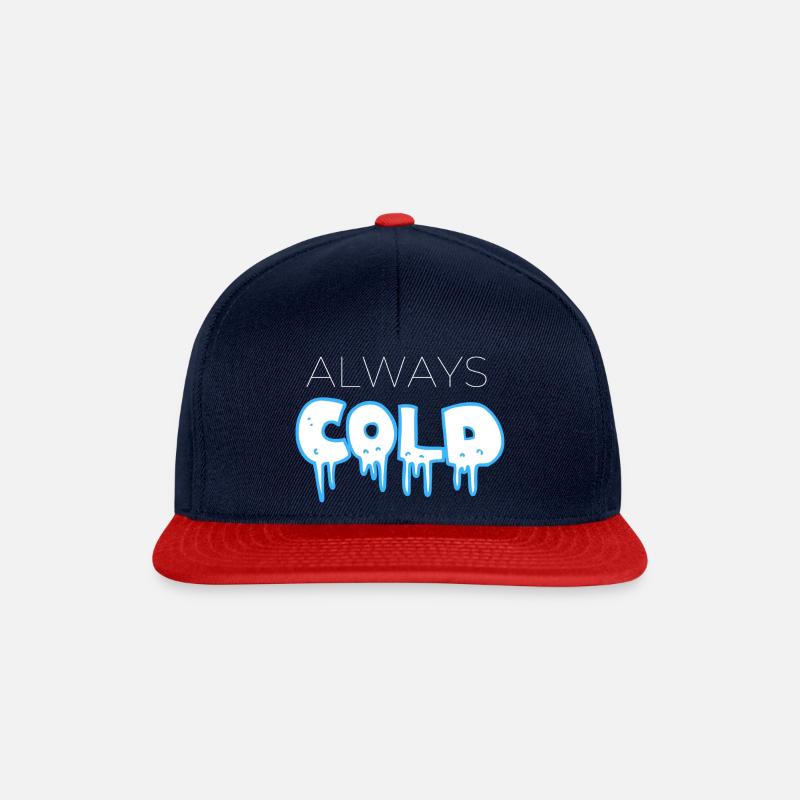 Froid - Casquette snapback - bleu marine/rouge