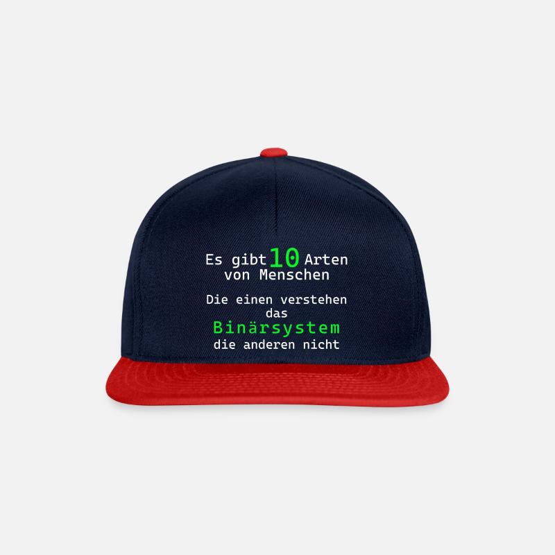 10 Arten von Menschen - Snapback Cap - Navy/Rot