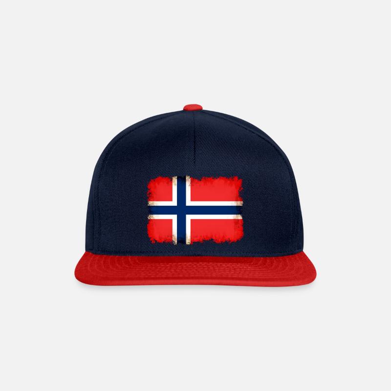 Norwegen - Snapback Cap - Navy/Rot