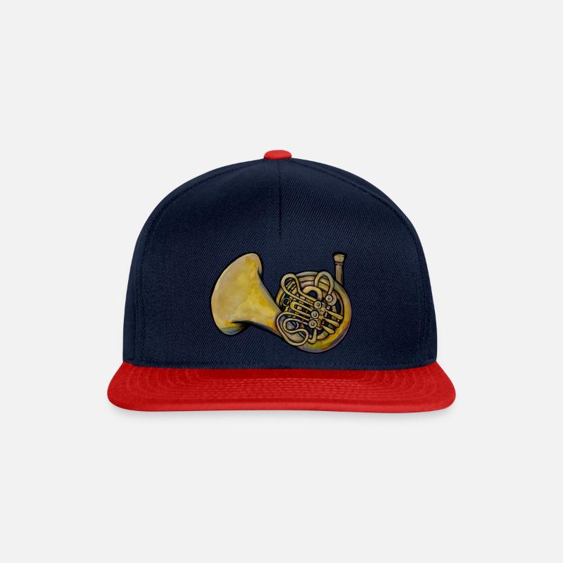 cor - Casquette snapback - bleu marine/rouge