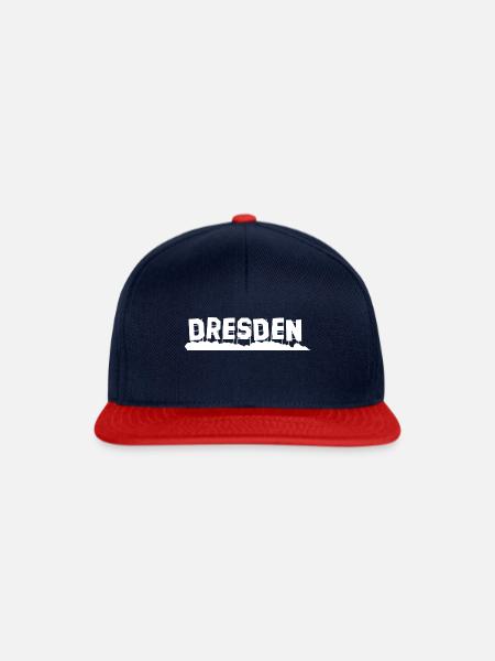 Dresden - Snapback Cap - Navy/Rot