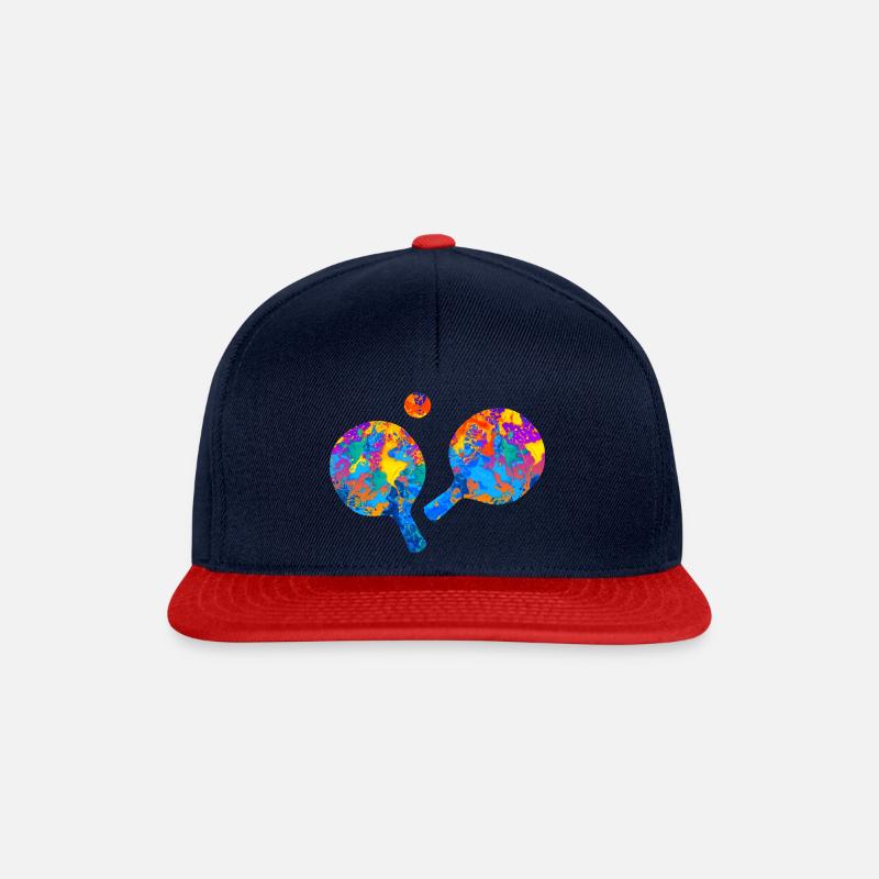 Table tennis table tennis bat Table tennis player - Snapback Cap - navy/red