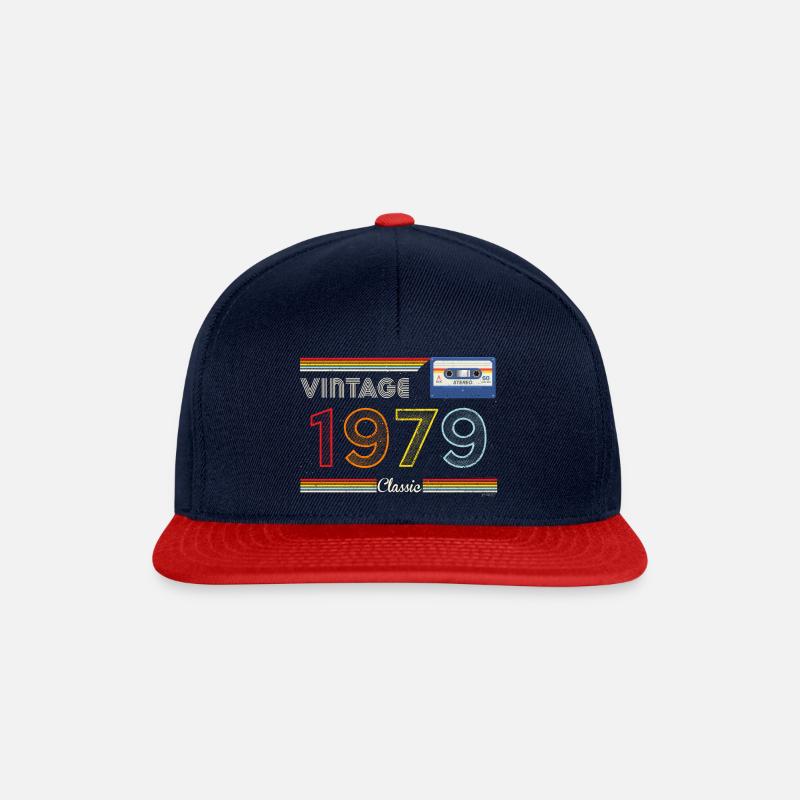 Vintage Cassette 1979 - Snapback Cap - navy/red