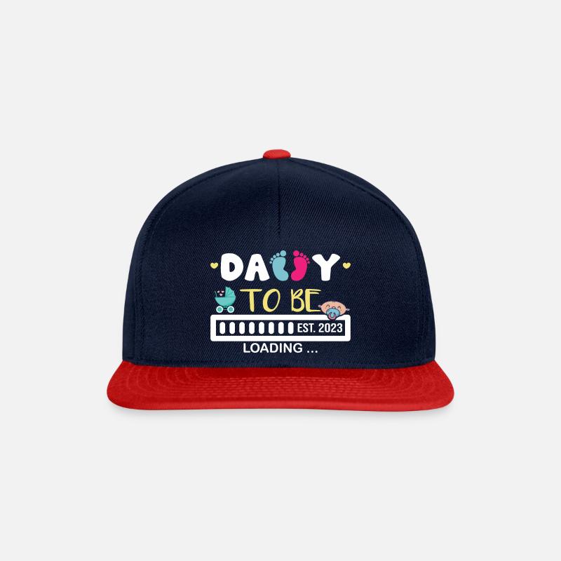 Werdende Papa 2023 werdende Väter 2023 - Snapback Cap - Navy/Rot