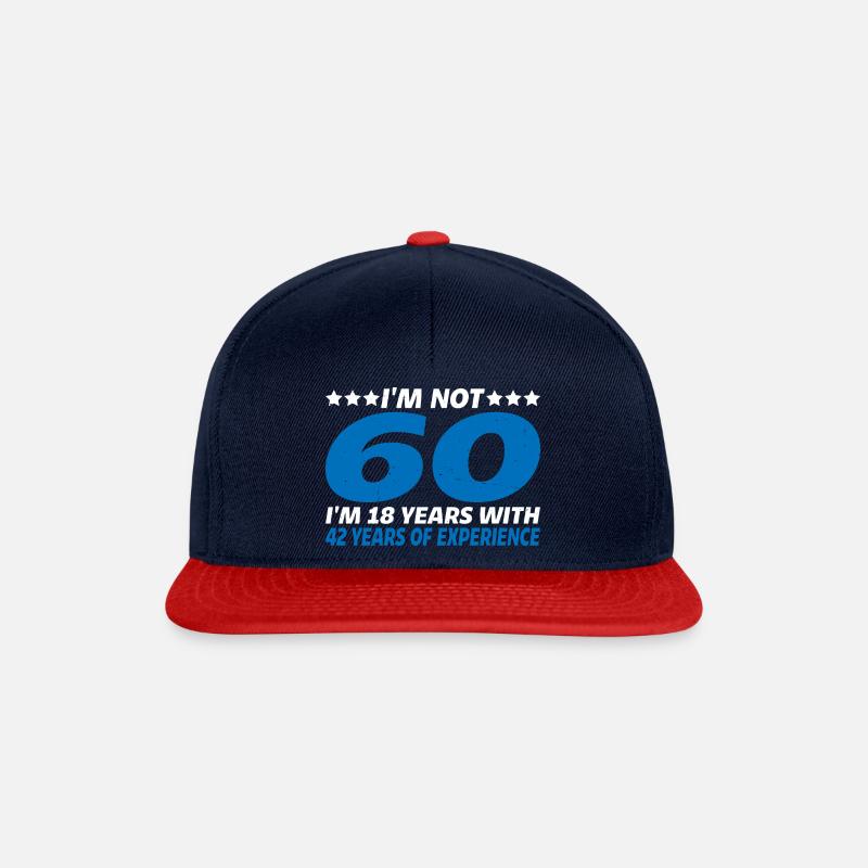 I'm 18 Years With 42 Years Of Experience 7 - Snapback Cap - Navy/Rot