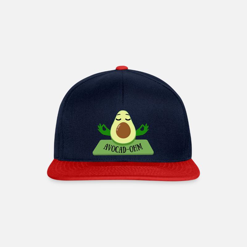 Avocad-ohm - Snapback Cap - Navy/Rot