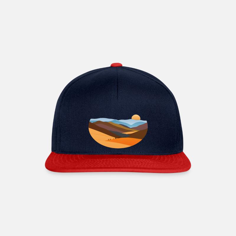 Landschaft - Snapback Cap - Navy/Rot