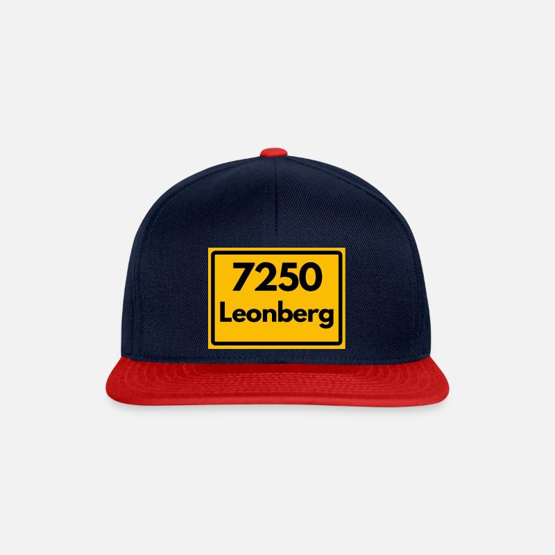 OLD POSTCODE ZIP CODE RETRO 7250 LEONBERG HEIMAT - Snapback Cap - navy/red