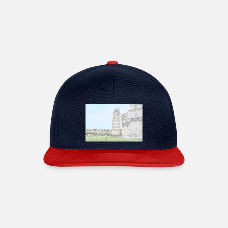 Pise - Casquette snapback - bleu marine/rouge
