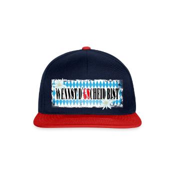 Biker Motorrad Boxer Abenteuer Gentlemen Scrambler - Snapback Cap - Navy/Rot - Vorne