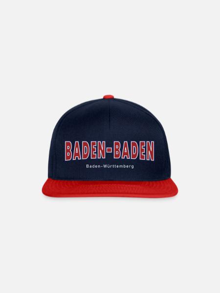 Baden-Baden - Snapback Cap - Navy/Rot