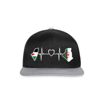 palestine algerie - Casquette snapback - noir/gris - Devant