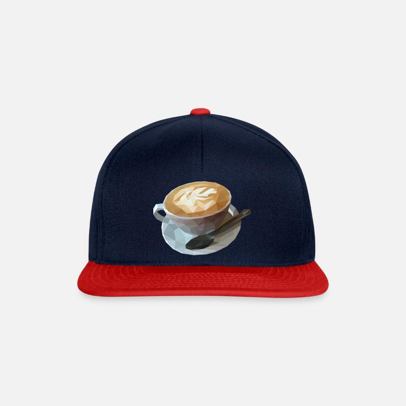 Cup of Coffe - Abstract - Snapback Cap - navy/red