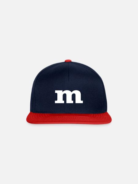 m - Snapback Cap - Navy/Rot