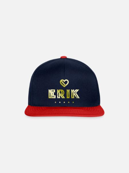 Erik Herz - Snapback Cap - Navy/Rot