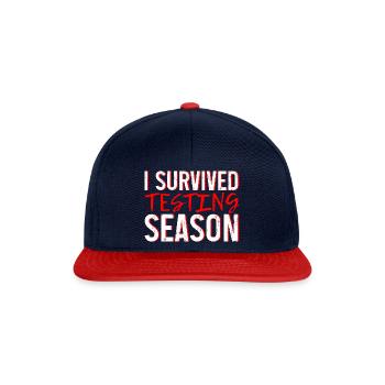 I Survived Testing Season 4 - Snapback Cap - Navy/Rot - Vorne