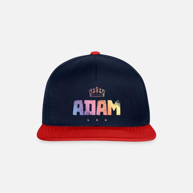 Adam - Snapback Cap - Navy/Rot