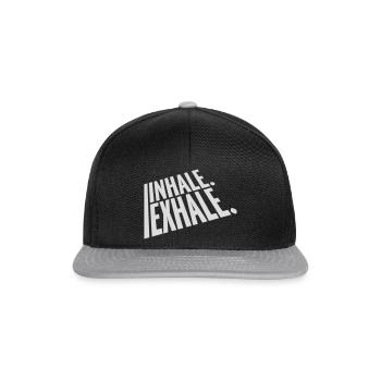 Inspirez expirez Yoga citation - Casquette snapback - noir/gris - Devant