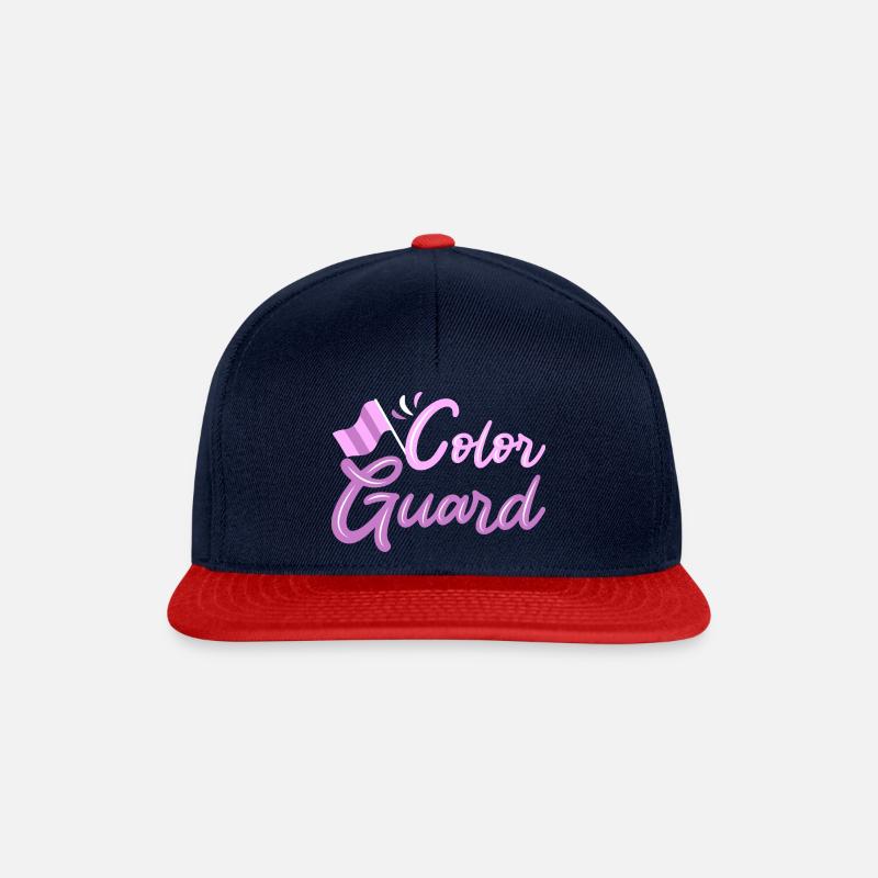 Garde de couleur - Casquette snapback - bleu marine/rouge