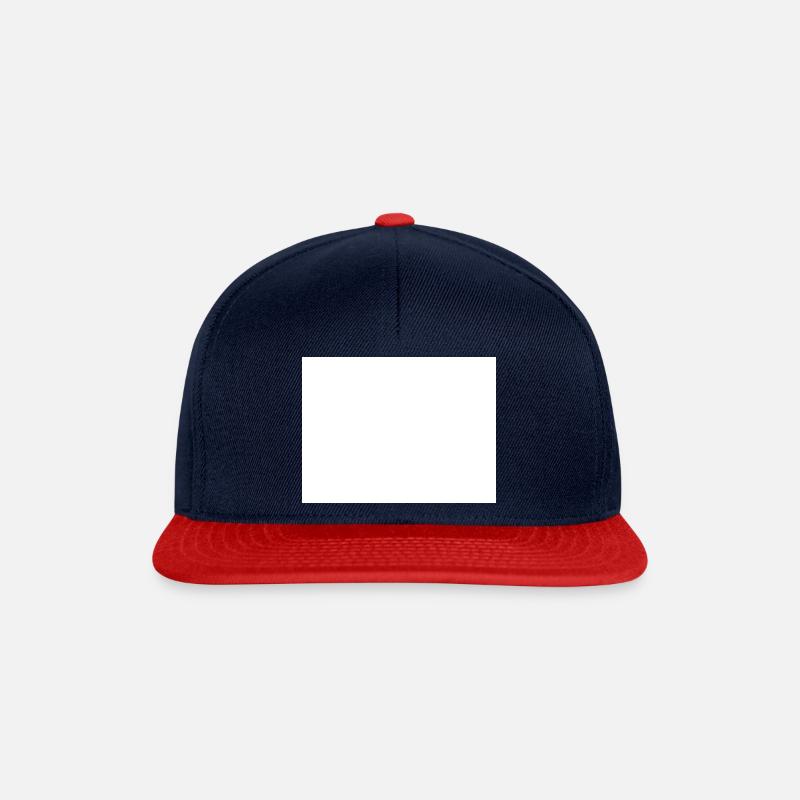 weiss white - Snapback Cap - Navy/Rot