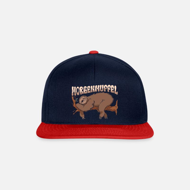 Morgenmuffel - Snapback Cap - Navy/Rot