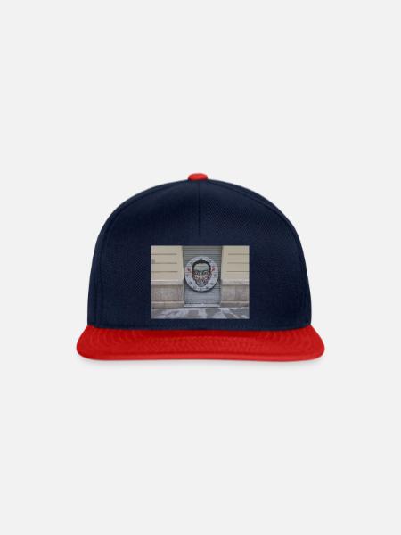 Street Art Graffiti Uhr - Snapback Cap - Navy/Rot