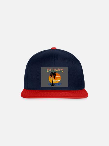 Wir sehn uns bald - Snapback Cap - Navy/Rot