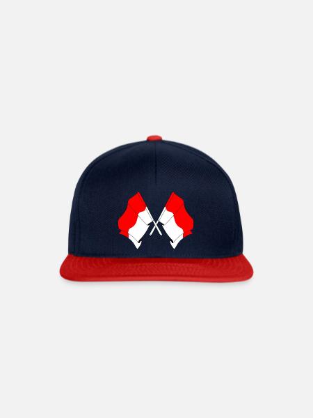 Zwei Flaggen Solothurn, Schweiz - Snapback Cap - Navy/Rot
