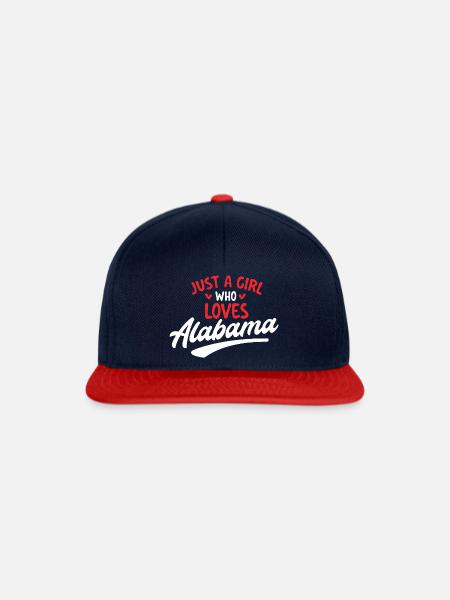 Nur ein Mädchen, das den Alabama Football Game Day liebt - Snapback Cap - Navy/Rot