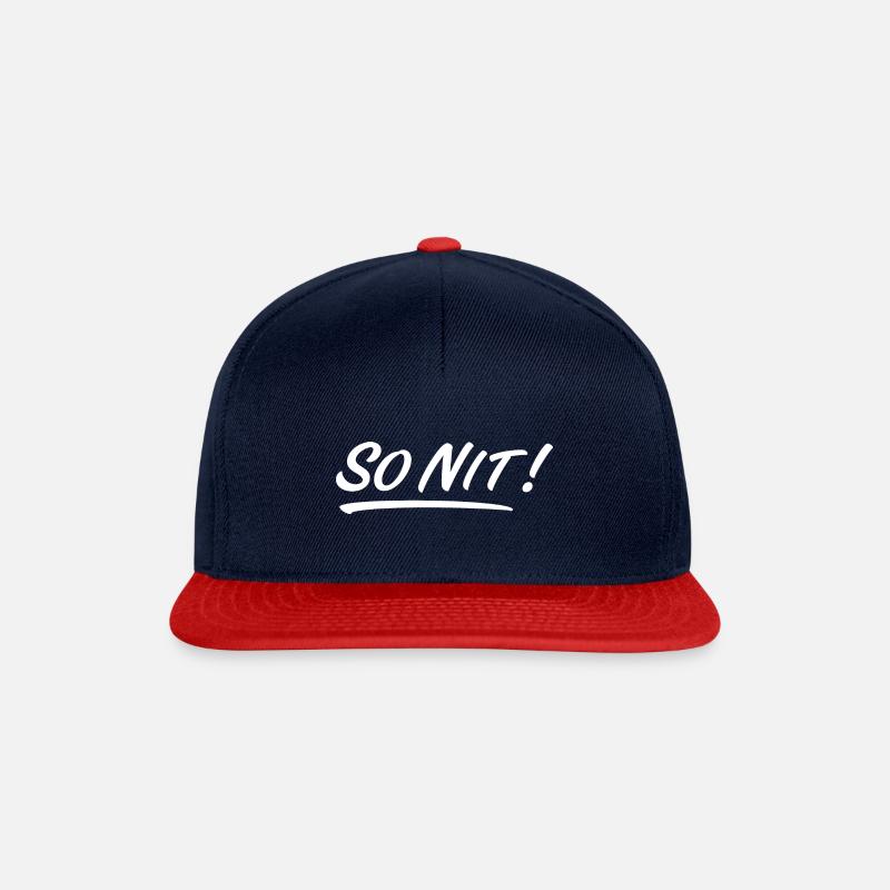 So Nit - Snapback Cap - Navy/Rot