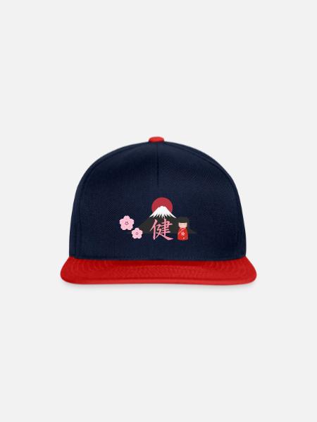 Japan Style - Snapback Cap - Navy/Rot