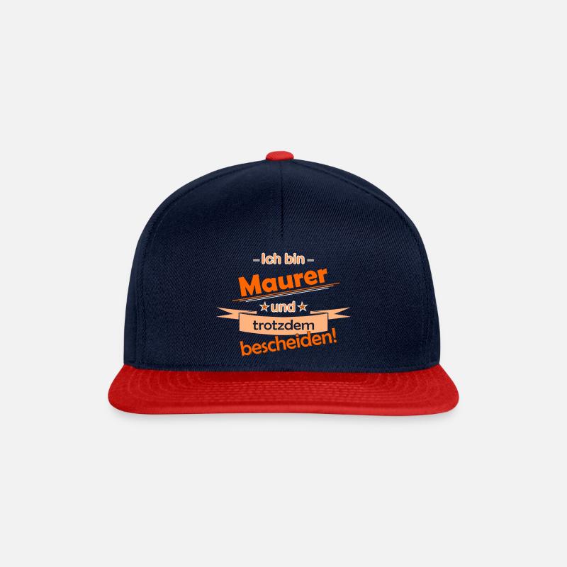 Maurer - Snapback Cap - Navy/Rot