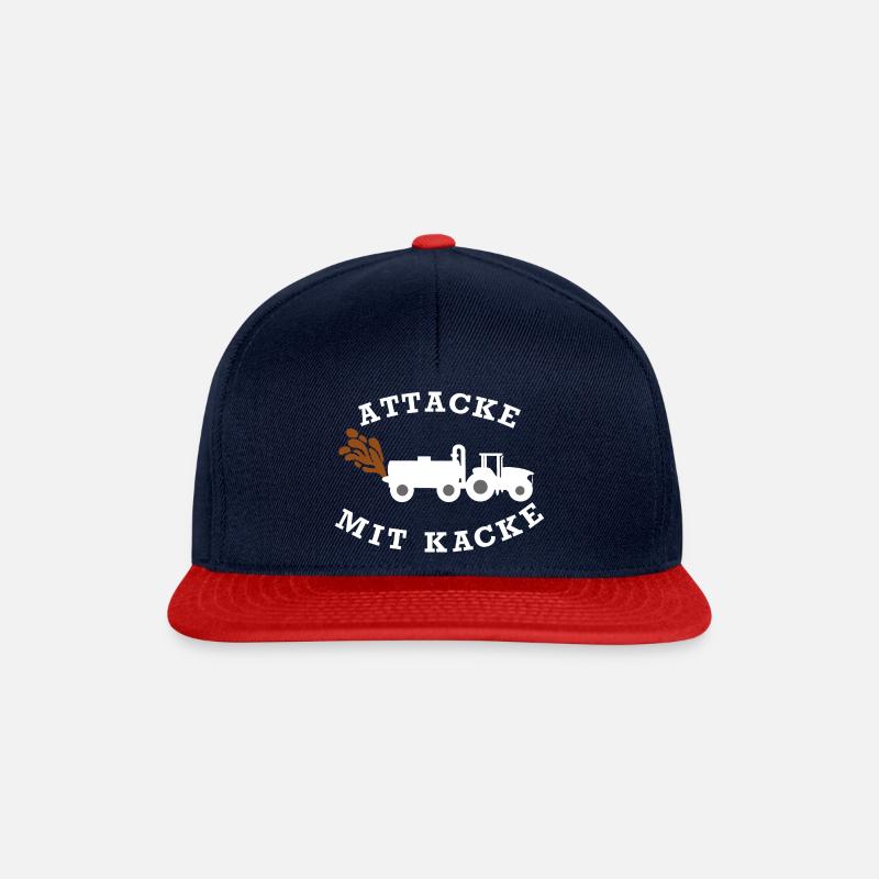 Bauer Landwirt Gülle Geschenk - Snapback Cap - Navy/Rot